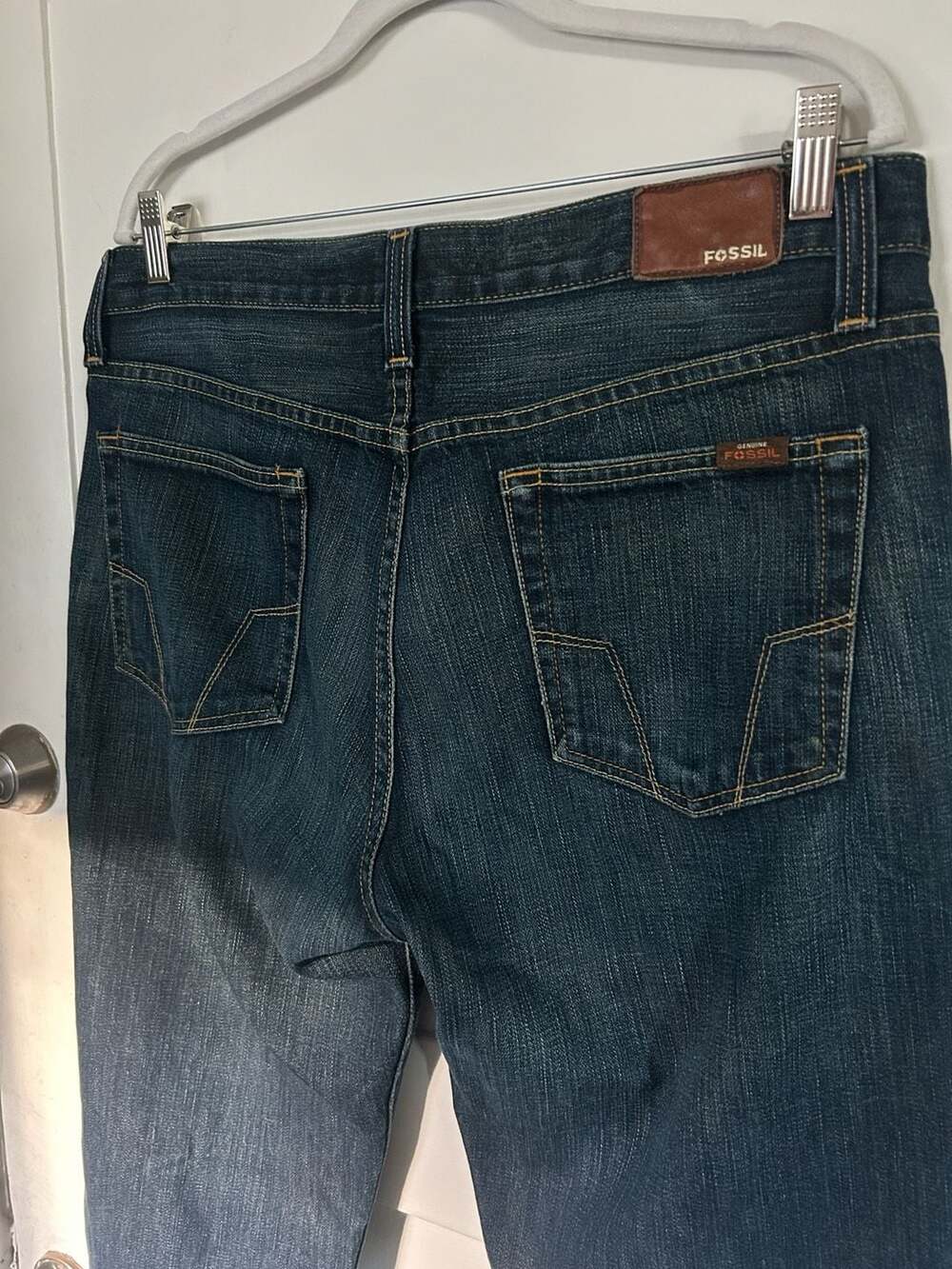 Fossil Relaxed Boot Cut Jeans Men's 33x30 Dark Wash Denim